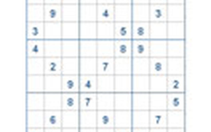 Mời các bạn thử sức với ô số Sudoku 2437 mức độ Khó